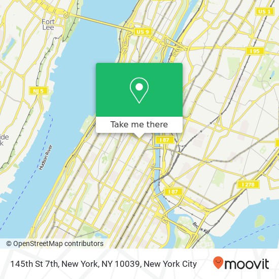 145th St 7th, New York, NY 10039 map