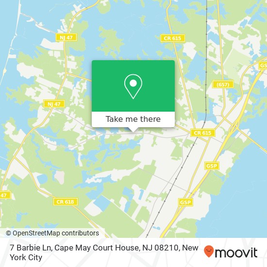 7 Barbie Ln, Cape May Court House, NJ 08210 map