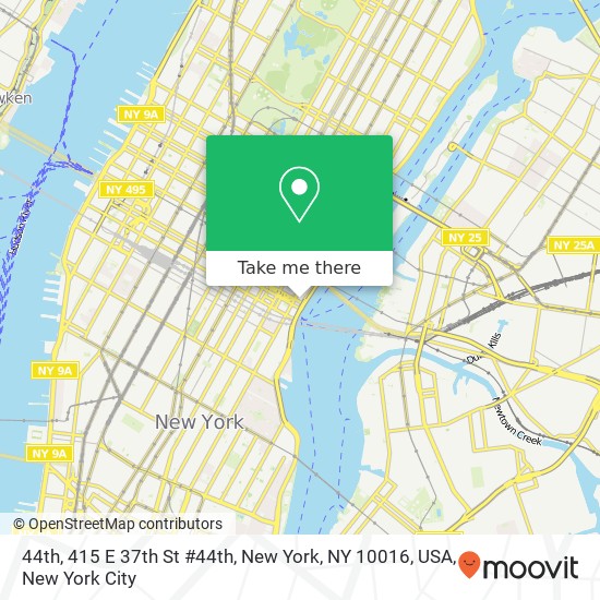 44th, 415 E 37th St #44th, New York, NY 10016, USA map