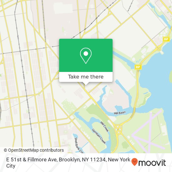 Mapa de E 51st & Fillmore Ave, Brooklyn, NY 11234