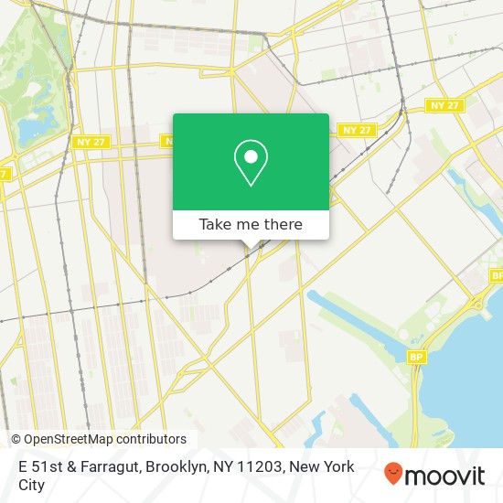 E 51st & Farragut, Brooklyn, NY 11203 map