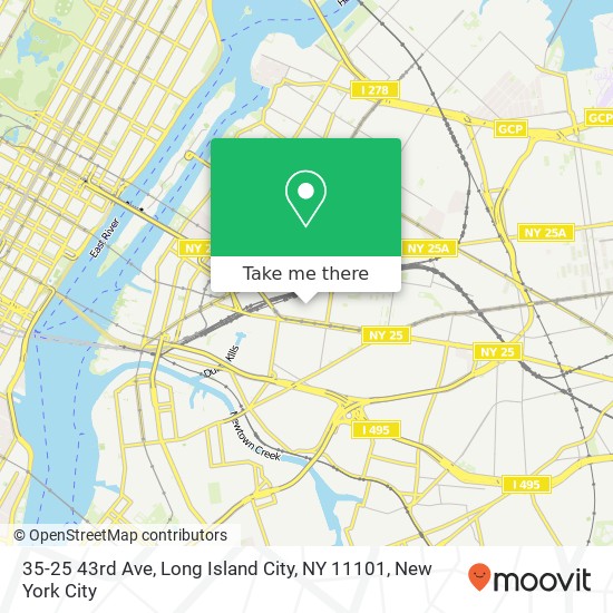 Mapa de 35-25 43rd Ave, Long Island City, NY 11101