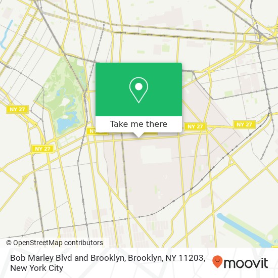 Mapa de Bob Marley Blvd and Brooklyn, Brooklyn, NY 11203