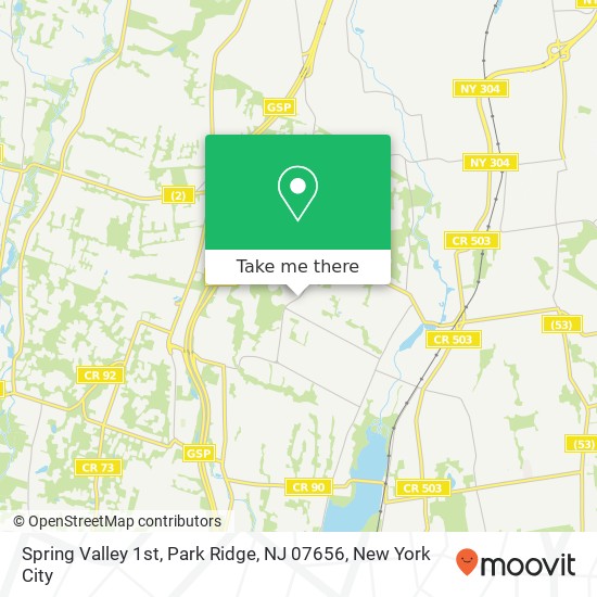 Mapa de Spring Valley 1st, Park Ridge, NJ 07656