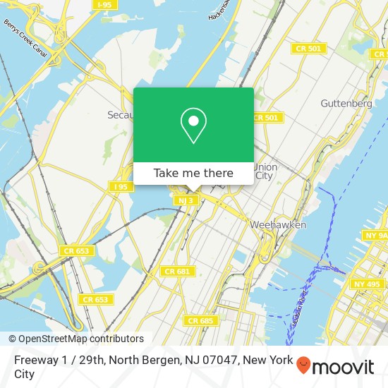 Freeway 1 / 29th, North Bergen, NJ 07047 map