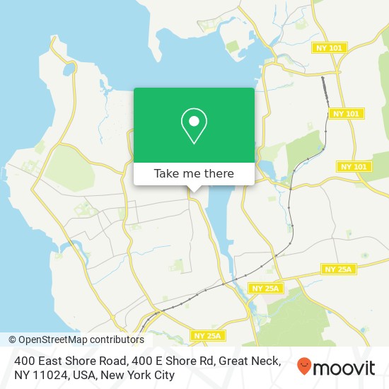 Mapa de 400 East Shore Road, 400 E Shore Rd, Great Neck, NY 11024, USA