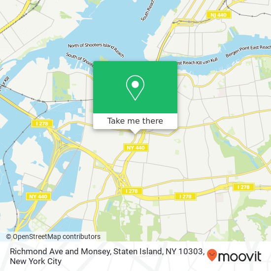 Mapa de Richmond Ave and Monsey, Staten Island, NY 10303