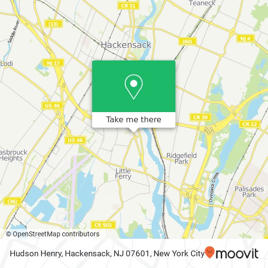 Hudson Henry, Hackensack, NJ 07601 map