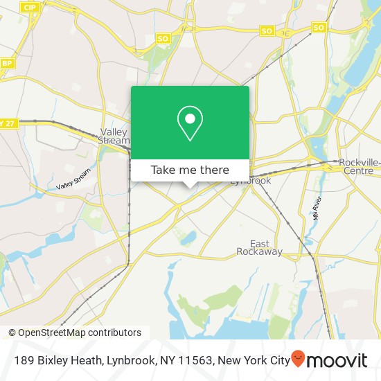 Mapa de 189 Bixley Heath, Lynbrook, NY 11563