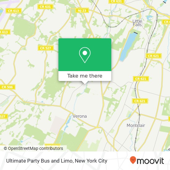 Ultimate Party Bus and Limo map