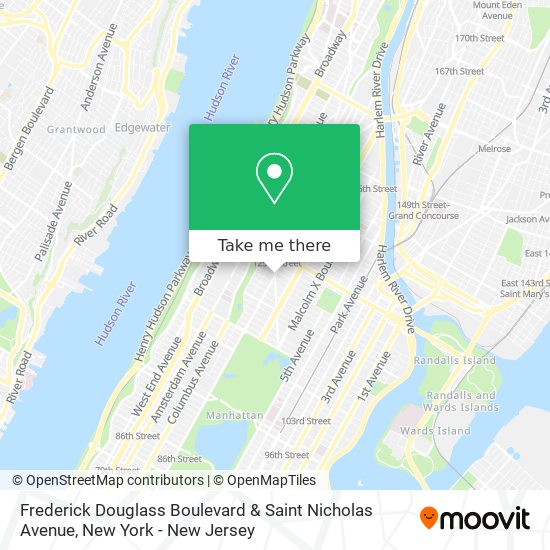 Frederick Douglass Boulevard & Saint Nicholas Avenue map