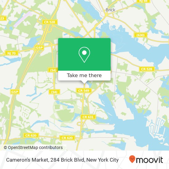 Mapa de Cameron's Market, 284 Brick Blvd