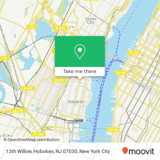 13th Willow, Hoboken, NJ 07030 map