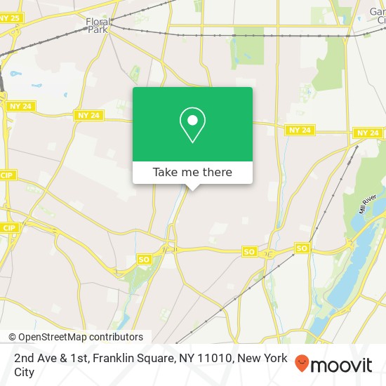 Mapa de 2nd Ave & 1st, Franklin Square, NY 11010