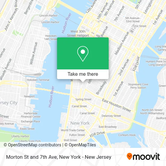 Morton St and 7th Ave map