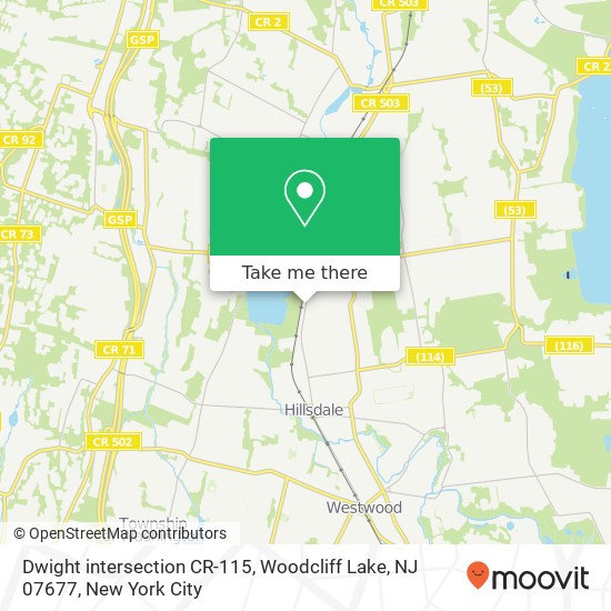 Dwight intersection CR-115, Woodcliff Lake, NJ 07677 map