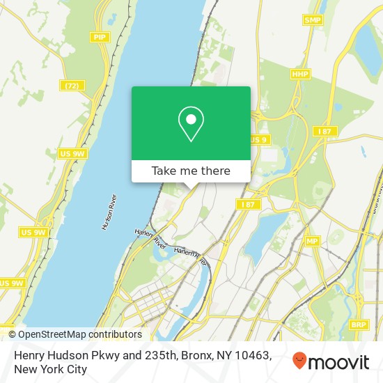 Henry Hudson Pkwy and 235th, Bronx, NY 10463 map