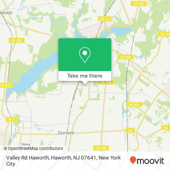 Mapa de Valley Rd Haworth, Haworth, NJ 07641