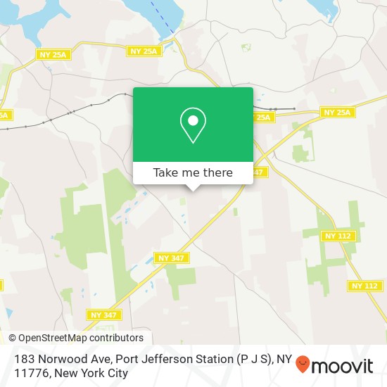 183 Norwood Ave, Port Jefferson Station (P J S), NY 11776 map