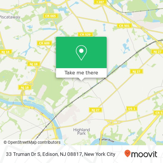 33 Truman Dr S, Edison, NJ 08817 map