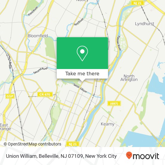 Union William, Belleville, NJ 07109 map