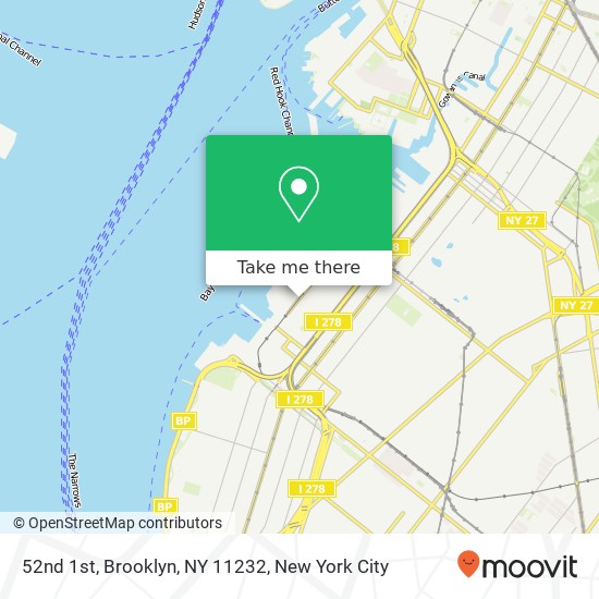 Mapa de 52nd 1st, Brooklyn, NY 11232