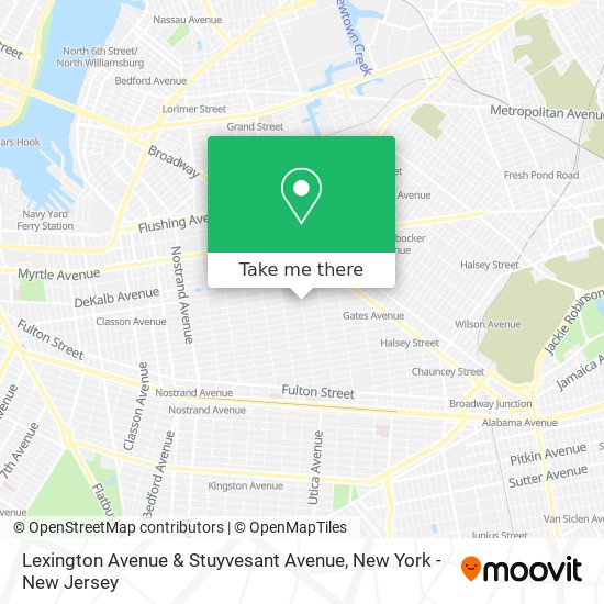 Mapa de Lexington Avenue & Stuyvesant Avenue