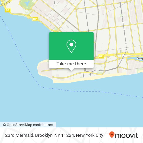 Mapa de 23rd Mermaid, Brooklyn, NY 11224