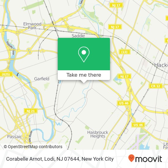 Mapa de Corabelle Arnot, Lodi, NJ 07644