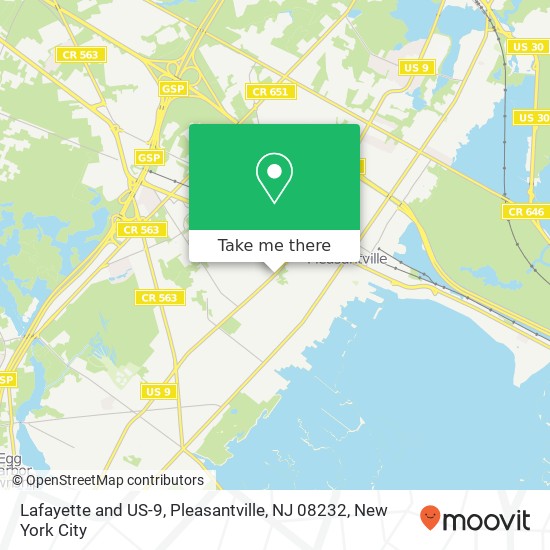 Lafayette and US-9, Pleasantville, NJ 08232 map