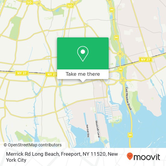 Mapa de Merrick Rd Long Beach, Freeport, NY 11520