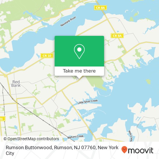 Mapa de Rumson Buttonwood, Rumson, NJ 07760
