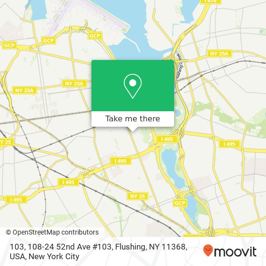 Mapa de 103, 108-24 52nd Ave #103, Flushing, NY 11368, USA