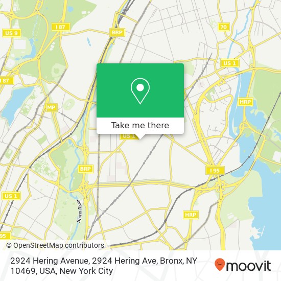 Mapa de 2924 Hering Avenue, 2924 Hering Ave, Bronx, NY 10469, USA