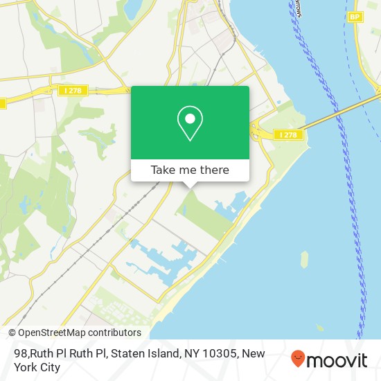 Mapa de 98,Ruth Pl Ruth Pl, Staten Island, NY 10305