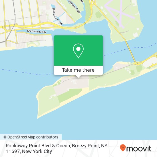 Mapa de Rockaway Point Blvd & Ocean, Breezy Point, NY 11697