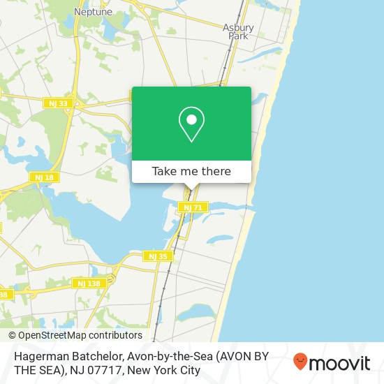 Mapa de Hagerman Batchelor, Avon-by-the-Sea (AVON BY THE SEA), NJ 07717