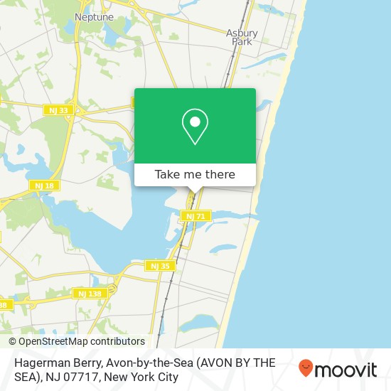 Mapa de Hagerman Berry, Avon-by-the-Sea (AVON BY THE SEA), NJ 07717