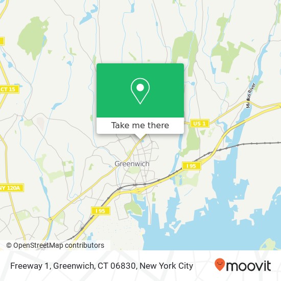 Freeway 1, Greenwich, CT 06830 map