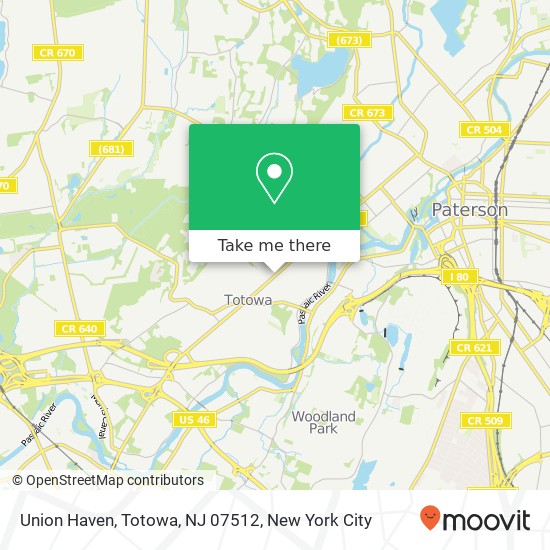 Mapa de Union Haven, Totowa, NJ 07512
