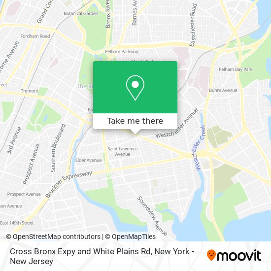 Cross Bronx Expy and White Plains Rd map