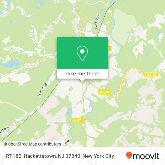 Mapa de RT-182, Hackettstown, NJ 07840