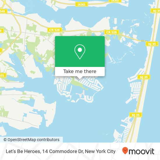 Mapa de Let's Be Heroes, 14 Commodore Dr