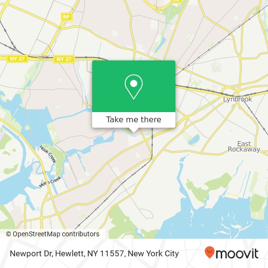 Mapa de Newport Dr, Hewlett, NY 11557