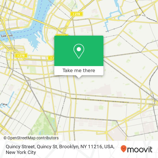 Quincy Street, Quincy St, Brooklyn, NY 11216, USA map