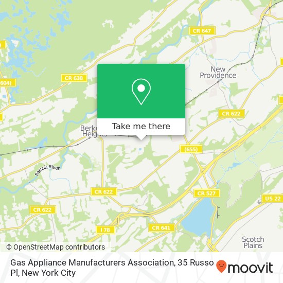 Gas Appliance Manufacturers Association, 35 Russo Pl map