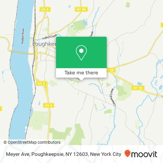 Mapa de Meyer Ave, Poughkeepsie, NY 12603