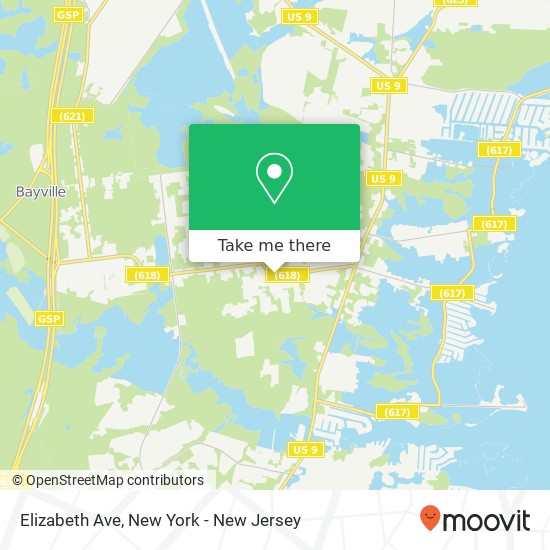 Elizabeth Ave, Bayville, NJ 08721 map