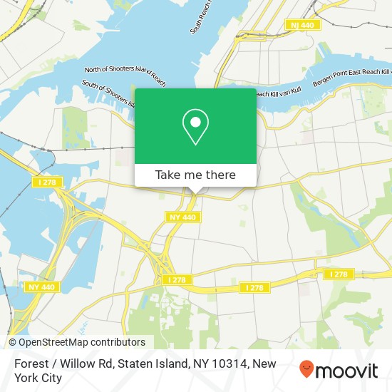 Mapa de Forest / Willow Rd, Staten Island, NY 10314