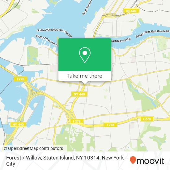 Mapa de Forest / Willow, Staten Island, NY 10314